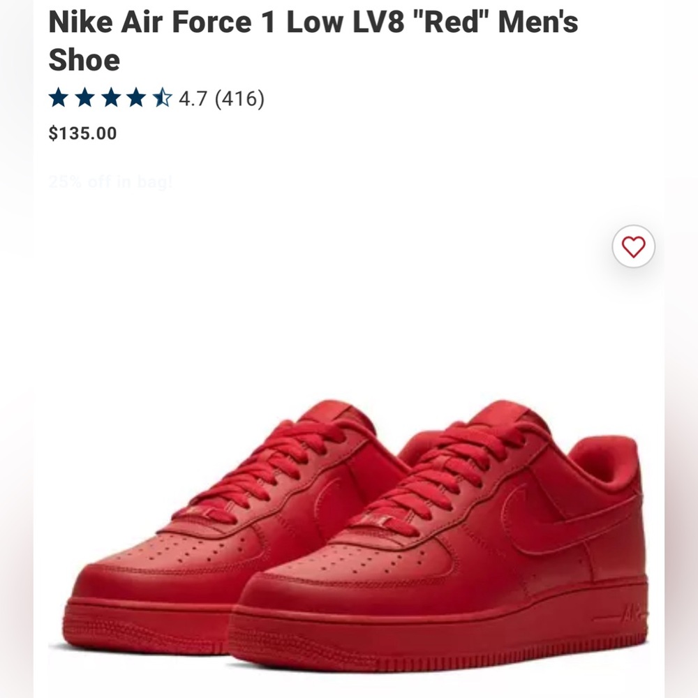 Red Nike Air Force Ones